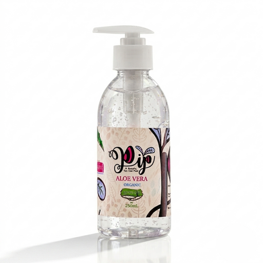 Pip Natural 100% Pure Aloe Vera Gel - soothing Hydration for face, Hair & Sunburn, 250ml